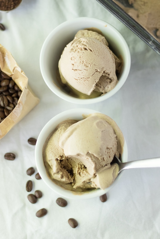 Cold Brew Coffee and Coconut Milk Ice Cream - Dairy Free, Vegan, Refined Sugar Free